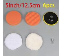 TEMU Juego de para Coche de 6 Piezas, Cuidado de para Coche, Disco de Esponja para Encerado y Rueda de Peluche, Adecuado para Pulir y Cuidado de Belleza del Coche con Herramientas Pequeñas