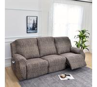 TEMU Juego de para Reclinable Eléctrico, Sillón Relax con Tela de Fibra Elástica Antideslizante Estampada, Uso Todo el Año (Solo , Sin Sofá Incluido)