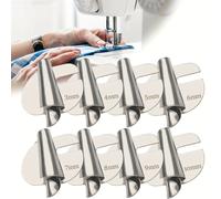 TEMU Juego de Pies para Doblar Bordados Universales de 8 Piezas, Kit de Prensatelas para Máquina de Coser, Accesorios para Costura con Pies de Dobladillo de 3 mm, Regalo Ideal para