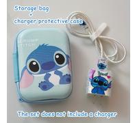 TEMU Juego de piezas Organizador para Cargadores Stitch - y Bolsa Almacenadora Disney Lilo & Stitch, Accesorios -Pérdida Adorable para Viajes y Uso Diario