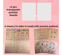 TEMU Juego de Plantillas Profesionales para Pintura Facial con Tablero Engrosado - Set de Ejercicios de Simulación y Posicionamiento