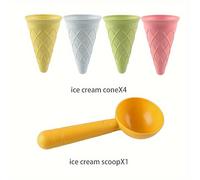 TEMU Juego de playa para niños, con de helado y cuchara, juguete de arena.
