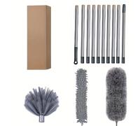 TEMU Juego de Plumero Telescópico Multifuncional, Extensible de Acero Inoxidable de 4. - Kit de Limpieza de Alcance , Fácilmente y Polvo del Hogar - No Requiere Energía