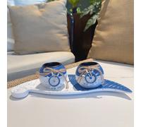 TEMU Juego de porta velas de madera , bandeja de hoja marina de mesa con acabado en polvo de 3 piezas, porta velas decorativos temáticos para , regalo de vacaciones y de bienvenida a casa