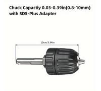 TEMU Juego de Portabrocas Sin Llave de Cambio Rápido con Adaptador SDS-Plus - 3/8-24UNF & 1/2-20UNF, Compatible con 0.8-10mm & 2-13mm