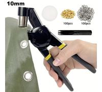TEMU Juego de Punzones Premium con 200 Ojales de 10mm - Kit de Ojales y Hebillas de Resistencia para Proyectos DIY, Reparación e Instalación de Ojales en Lonas, Universal para Lona, Tela y Tarpaulin