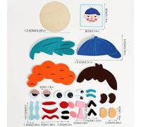 TEMU Juego de Rompecabezas de Faciales con Colorida, Juguetes de Fieltro para Niños de 3 a 8 Años para el Desarrollo de la Inteligencia Emocional y Aprendizaje Divertido, Regalo de Navidad o para