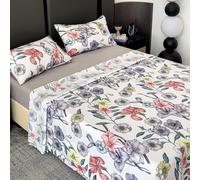 TEMU Juego de Sábanas Estampado de 3 o 4 Piezas, Muy , y Transpirable, Sábana Encimera + Sábana Bajera Ajustable + Fundas de Almohada de Sobre