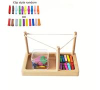 TEMU Juego de Secado de Ropa - Combinación para Promover la Coordinación Ojo- y el Desarrollo de Habilidades Motoras Finas, Material Didáctico para el Área de el Jardín de para Niños de 3 a 6 Años