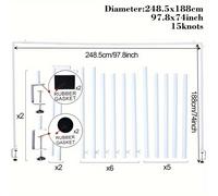 TEMU Juego de Soporte de Metálico Versátil - Reutilizable de 74"x98.5" para , , Baby Showers y Más - para Fondos de Globos y Decoraciones de Mesa