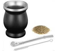 TEMU Juego de Té Mate, Taza de 230ml, con y Cepillo de Limpieza, Ideal para Cocina, Restaurante, Cafetería