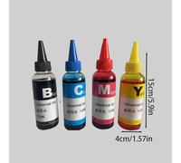 TEMU Juego de tintas recargables universales para impresoras de inyección de tinta Epson, Canon, HP, Brother y otras 4pcs