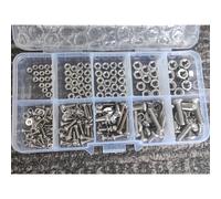 TEMU Juego de Tuerca y Perno Hexagonal de Acero Inoxidable SS304 - 320 Piezas, Tamaño Métrico M2 M2.5 M3 M4 M5, Kit Universal para Proyectos DIY y Reparaciones
