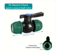 TEMU Juego de Válvulas de Conexión Rápida PE20mm/25mm - Calidad para Plantación en Invernaderos, Césped Verde, Irrigación Agrícola/ y Herramienta de Reparación Rápida para Tuberías Domésticas