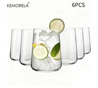 TEMU Juego de vasos de vidrio de 2/4/6 piezas, vaso resistente al , vaso para leche y , vaso para té de frutas, vaso para agua , vaso para bebidas frías, recuerdos para fiestas
