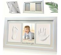 TEMU Juego de y manchas en arcilla, rectangular de madera DIY | Set para recuerdos infantiles, ideal como regalo de bautizo, decoración del cuarto del bebé o preservación de fotos