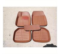 TEMU Juego Universal de 5 Alfombrillas de Cuero PU para Coche - Impermeables, Cubierta Completa a Cuadros para Delantero y Trasero