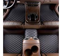 TEMU Juego universal de 5 piezas de alfombras para auto de cuero PU , elegantes y lujosas, antideslizantes y duraderas, fáciles de instalar, mejoran la protección , aptas para los vehículos