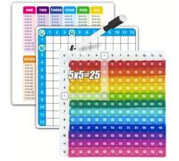 TEMU Juegos Educativos de Matemáticas 12x12 con Tablero de y Tarjetas Borrables, Juguetes Manipulativos para Niños Mayores de 3 Años - Actividades de Práctica de Multiplicación