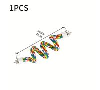 TEMU Juguete de cuerda multicolor para jaulas de loros, diseñado para moldear y doblar, como percha de ejercicio para periquitos y cotorras