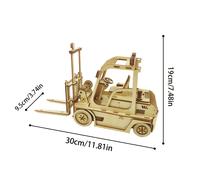 TEMU Juguete de de Madera con Corte Láser y Elevador - Kit de Construcción de Rompecabezas 3D DIY con de Carga Elevable - de - Juguete Educativo para Exhibición, Colección, Regalo