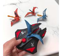 TEMU Juguete de lanzamiento negro + 4 lanzadores de de dinosaurios, manual, entretenimiento familiar, juego , adecuado para deportes al , regalo para niños, regalo de Halloween y Navidad.