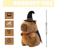 TEMU Juguete de peluche de capybara lindo de 40 cm/15,74 pulgadas en traje de con simulación de regalo de Navidad, juguete de anime, muñeca , regalo de fiesta de de Navidad, Año , Halloween.