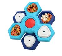TEMU Juguete giratorio de alimentación lenta multicapa para perros, diseñado para entrenamiento y búsqueda de alimentos.