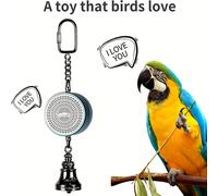 TEMU Juguete Inteligente de Metal para Aves con Grabadora de Voz: ¡ a tu , Canciones y con Interacción !