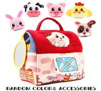 TEMU Juguete Interactivo de con Animales de Peluche, , Papel Crinkle y Bolas Sensoriales - Multicolor & Juguete Educativo para Desarrollo Motor y - Regalo de y Mini Animales de Peluche