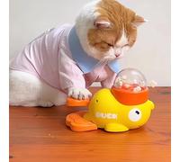 TEMU Juguete Interactivo para Gatos - Dispensador de Comida Manual sin Batería, Diseño de Duradero y Fácil de Limpiar con Plástico para /Exterior & Entrenamiento, Material Seguro para Mascotas