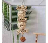 TEMU Juguete para loros de bolas de ratán para entretenimiento, del estrés y masticación, que proporciona diversión y estimulación mental para