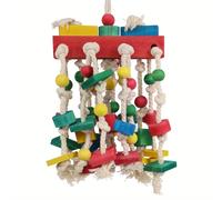 TEMU Juguetes coloridos para loros para masticar, diseñados para loros pequeños y medianos, suministros para mascotas vibrantes y que se pueden colgar en jaulas de pájaros.