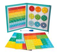 TEMU Juguetes educativos para enseñar fracciones, que incluyen un juego de libro de fracciones magnético diseñado para niños