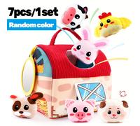 TEMU Juguetes para Bebés de 6- - Sorpresa con Animales de Granja de Peluche, , Papel Arrugado y Juguetes Espejo para Bebés, Bolas Sensoriales para Niños Pequeños - Regalos para Cestas de Pascua