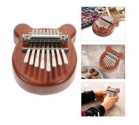 TEMU Kalimba Mini de 8 Teclas | de de Madera de Calidad | Madera | Con Cordón, Puede Usarse en Mochila o Llavero. Regalos para Navidad y Halloween, para , Regalos de para Hombres
