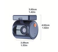 TEMU KAWA Mini Cámara de Coche, Control por Voz, Pantalla , 1296P QHD, WDR/3D DNR, Visión Nocturna Superior, Monitorización de Estacionamiento 24H, Sensor G, WiFi, Pantalla OLED Transparente