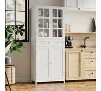 TEMU Kealive Armario Moderno con Puerta, 6 Estantes y 2 Cajones - Mueble de Cocina Adecuado para Cocina, Comedor, Oficina, de Almacenamiento Resistente