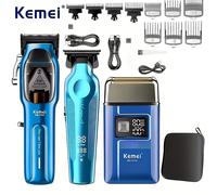 TEMU Kemei KM-1763 KM-264 KM-1112 Set de Profesional para Hombre, Afeitadora Eléctrica, Popular Cortapelos Eléctrico