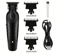 TEMU Kemei KM-2299 Cortapelos Eléctrico para Hombres Recargable por USB con Cabezal de Cuchilla de 0mm
