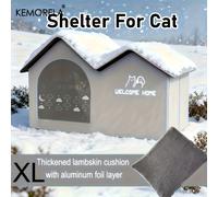 TEMU KEMORELA Refugio de Habitación para Gatos y Perros contra y Nieve - Exterior Para Mascotas, Tela Oxford Duradera, Protección Sin Temor al Viento ni a , Ideal para gatos perros medianos