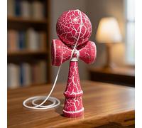 TEMU Kendama - Un diseño de de madera agrietada en dos ideal para mejorar la coordinación ojo- y el . Kendama de madera es adecuado para principiantes y para practicar ejercicios de coordinación y