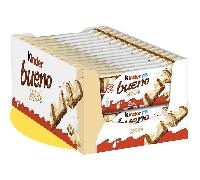 TEMU Kinder Bueno, Barritas de Chocolate Blanco y Crema de Avellanas, 1 Caja de 30 Paquetes de 43g, 60 Barritas en Total
