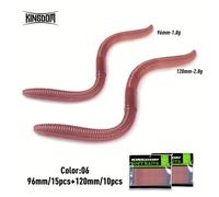 TEMU KINGDOM 25pcs Señuelo de Lombriz de Específica! de Material de PVC Flexible y Realista, con Láser Incorporado para Refractar y Atraer Peces