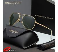 TEMU KINGSEVEN Gafas de Piloto Polarizadas para Hombres y Mujeres, Acero Inoxidable con Lentes TAC, Adecuadas para Fotografía, Regalo Ideal,