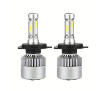 TEMU KINGSOFE 2pcs Faros LED Brillantes para Coche H4 Todo en Uno 150W Potencia 24000LM 6000K Chips COB Blancos con Ventilador de Enfriamiento y una Duración de 60000 Horas, Sin Batería