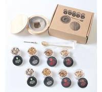 TEMU Kit Ahumador de Madera para Cócteles, con un Ahumador de de Madera de Whiskey Diseñado para Adiciones para Bar de Cocina