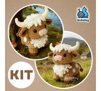 TEMU Kit Completo de Crochet para Adultos y Principiantes - de Muñecos Amigurumi Todo en Uno con Tutorial en Video , Hilo (¡30% !), Ganchillo y Guía - Regalo DIY para la de Peluches de Vaca (¡Sin !)