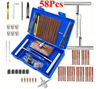TEMU Kit Completo de Reparación para Neumáticos: Herramientas Avanzadas y Eficientes para Parches, para Pinchazos en Coches y Bicicletas con Estuche Portátil y Duradero