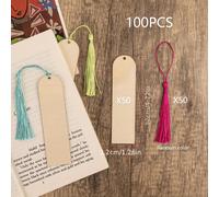 TEMU Kit de 100 marcapáginas de madera con de poliéster coloridos para pintar graffiti, regalo de San Valentín, bricolaje a